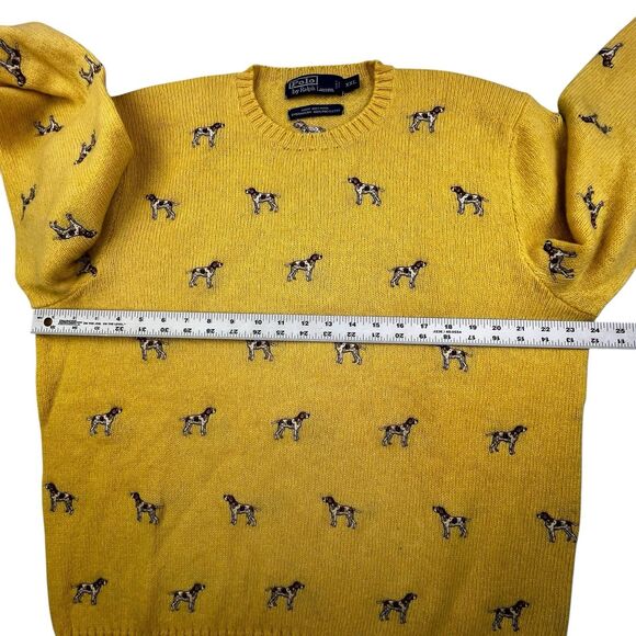 Vintage Polo Ralph Lauren Wool Sweater 2XL Embroidered Hunting Pointer Dog RARE - Picture 7 of 9